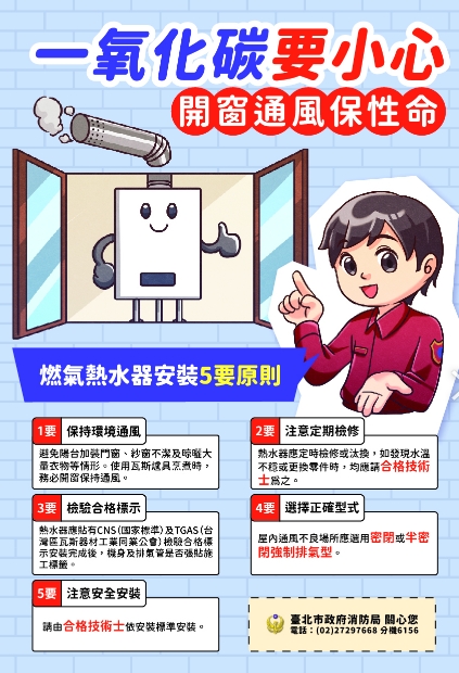 [政令宣導］預防一氧化碳中毒